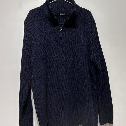 Men's long-sleeve sweater navy blue like new, size XL