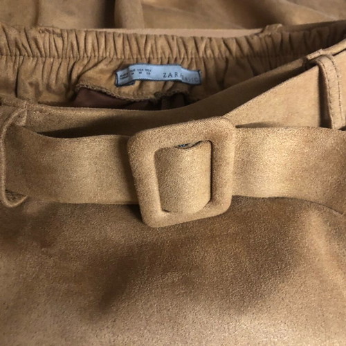 Zara Basic skirt new, size M, brown with belt