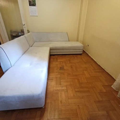 Corner sofa set of 2 pieces like new, beige fabric
