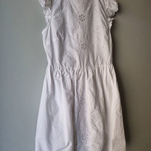 Mango dress with embroidery like new, white, size XS
