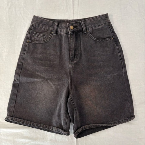 Denim shorts size M high waisted gray-brown like new