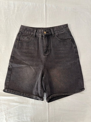 Denim shorts size M high waisted gray-brown like new
