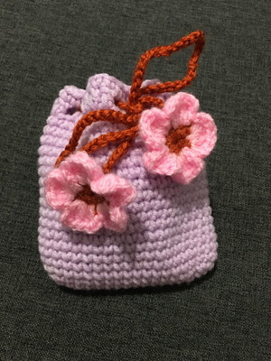 Knitted pouch 9x11 cm new, in colors of your choice