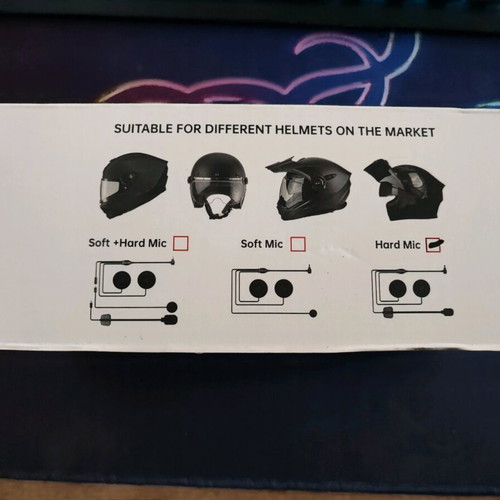 Helmet earphone set new, waterproof IP56 with 500m intercom