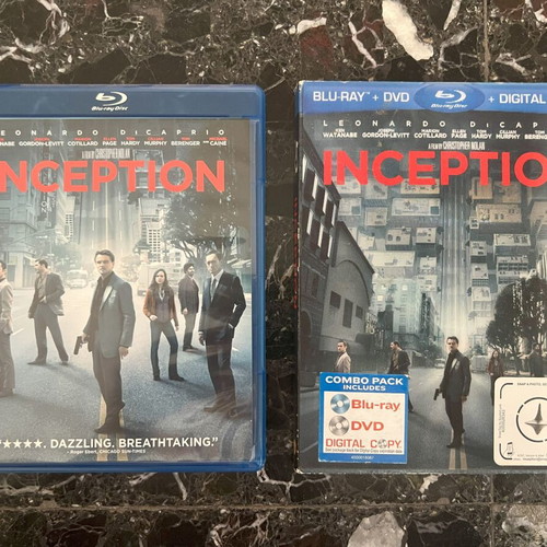 Inception Blu-ray / DVD 3-disc set like new, American edition