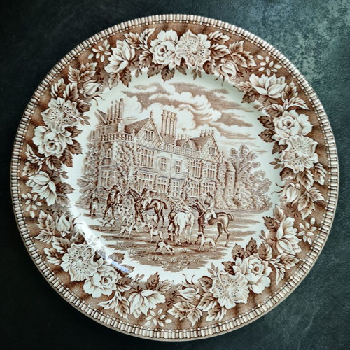 Aynsley & Co Ltd hand engraved plates used, set of 12