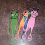 Colorful acrylic cat-shaped bookmarks