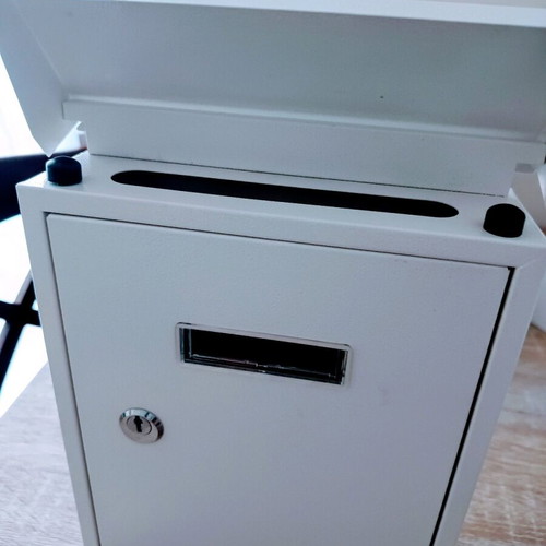 Metal white mailbox new