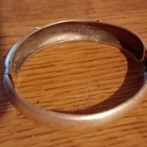 Silver 925 bracelet with 14k gold and diamonds used