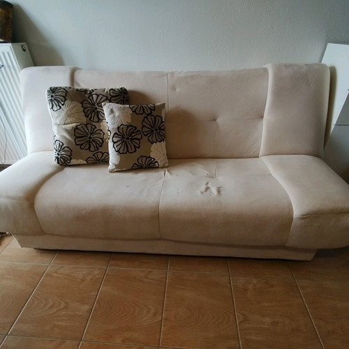Marmaridis three-seater sofa used without armrests with alcantara fabric