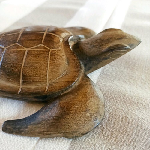 Wooden decorative turtle new, hand-carved