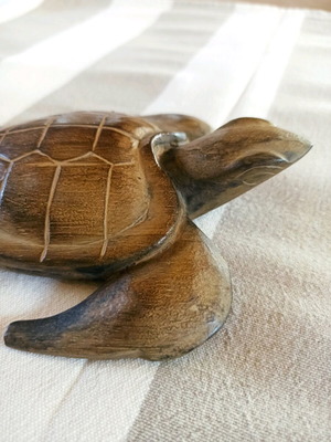 Wooden decorative turtle new, hand-carved