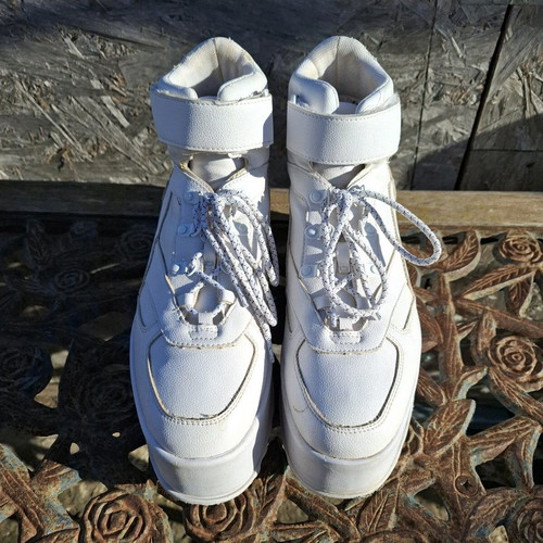 Bershka platform shoes white like new, size 41