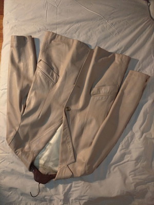 Leather jacket used, light pink/cream, size M