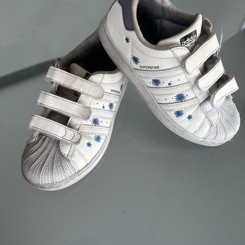 Adidas Superstar 35 used leather white sneakers
