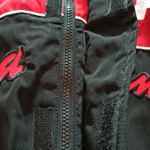 JH Design men's jacket used, size M, black and red