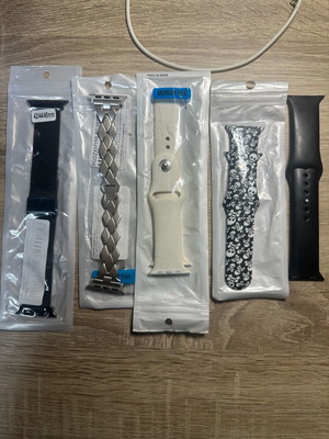 Apple Watch straps pack of 5, new except black