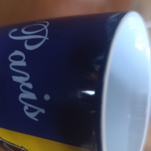 Le Chat Noir ceramic mug from Paris with iconic poster design