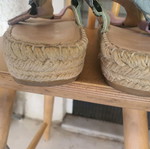 Leather sandals size 40 made in Spain like new, colorful, anatomical