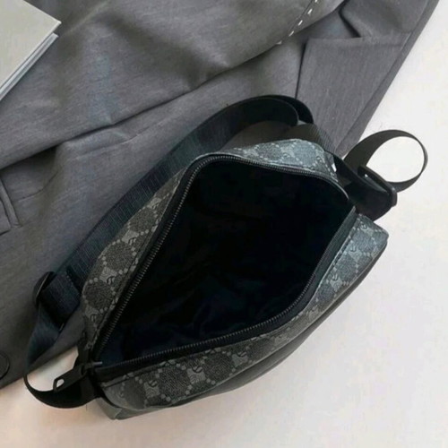 Crossbody bag new gray-black with adjustable strap