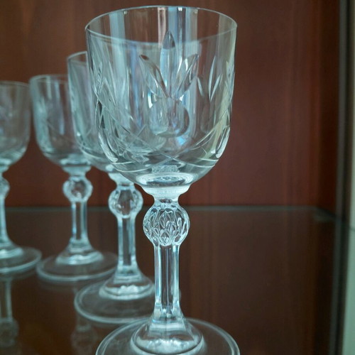Set of 7 crystal liqueur glasses like new