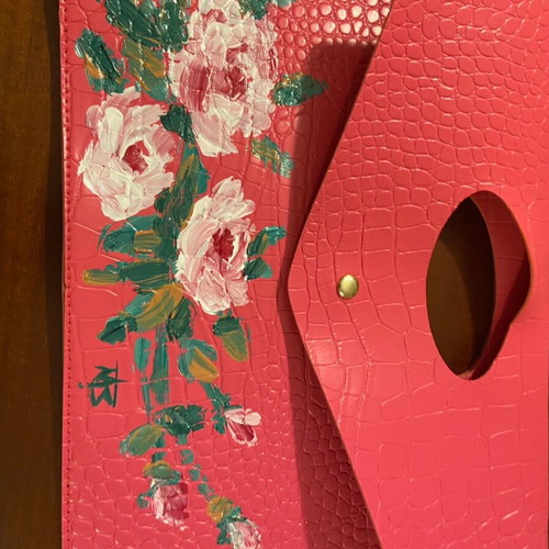 Fuchsia bag hand-painted new for all occasions