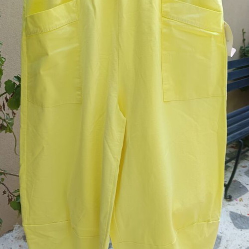 Cotton Salvari pants one size yellow new, made in Italy