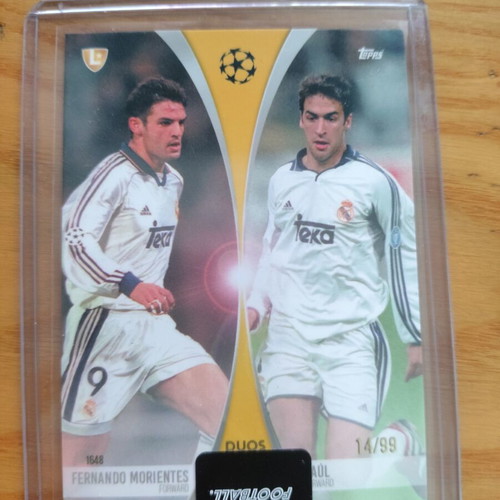 Topps Total Football Duos Fernando Morientes-Raul Real Madrid 99 card like new