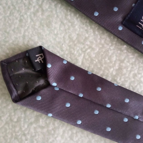 Ricardo Ferri tie like new, brown and turquoise