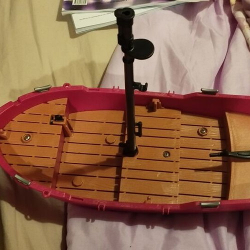 Playmobil pirate ship used with missing parts, very good condition