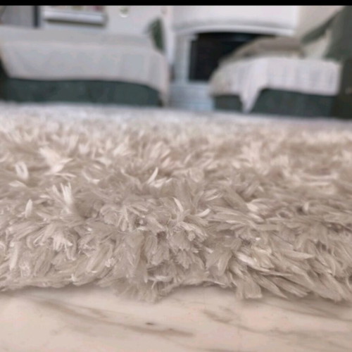Shaggy living room rug, beige, large size 2.20 x 3.20 m