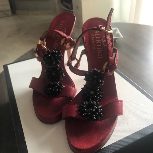 Valentino sandals used, red, size 36