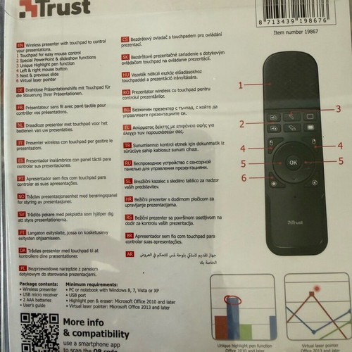 Wireless presenter with touchpad new