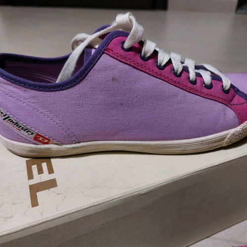 Sneakers Diesel γυναικεία σαν καινούργια, άσπρο και μωβ, μέγεθος 40