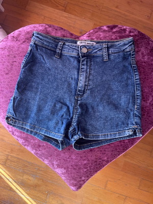 Denim shorts blue high-waisted like new