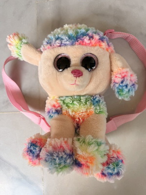 Ty Beanie Plush Kids Backpack like new, colorful animal design
