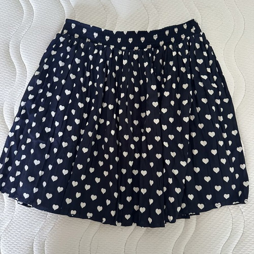 Stradivarius mini skirt with hearts, size S
