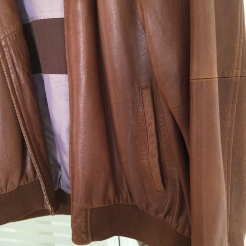 Leather jacket men's like new, size 58, tan color
