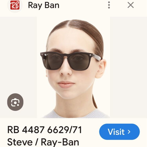 Ray Ban Steve RB 4487 sunglasses new, gray and red