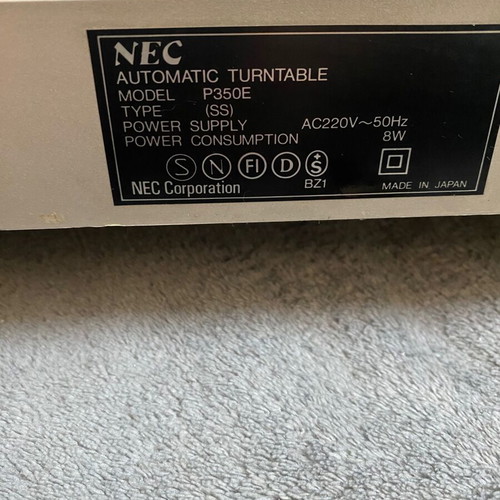 NEC turntable P350E used, functional, made in Japan