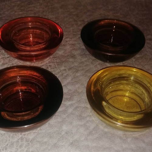 Set of 4 Glass Tealight Holders