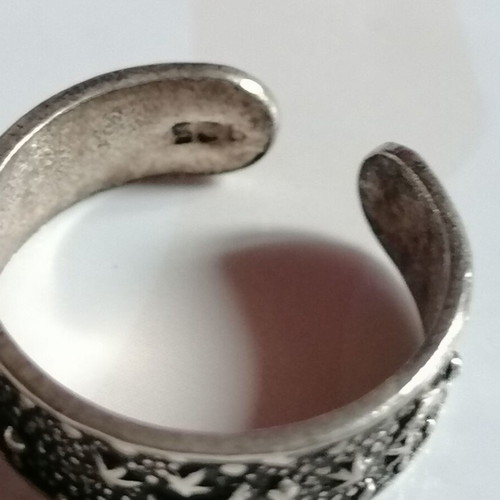 925 Silver Toe Ring with Moons and Stars new