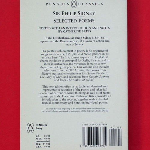 Sir Philip Sidney Selected Poems new, English
