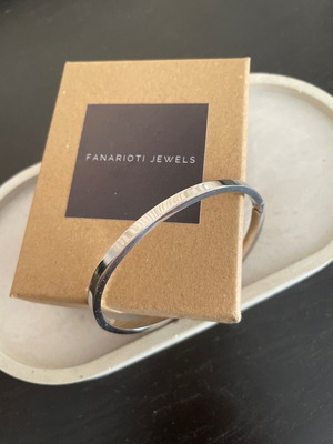 Handcuff bracelet new, silver, stainless steel