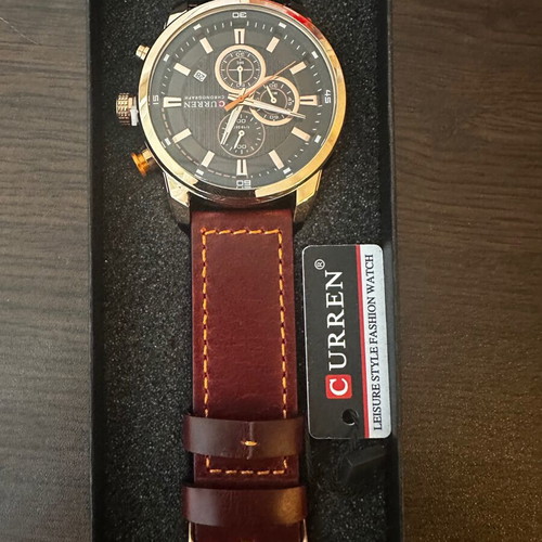 Curren men's watch brown like new with box
