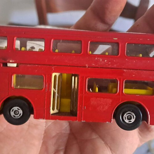 Double-decker bus used from London, made in England