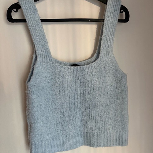 ZARA knitted crop top turquoise new size M