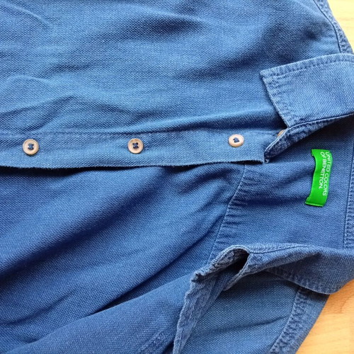 Benetton boys' dress shirt 10-11 years, 150cm like new, blue
