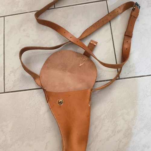 Collectible leather pistol holster ES new