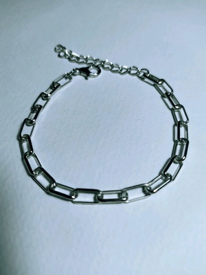 Women's silver color steel hand chain new